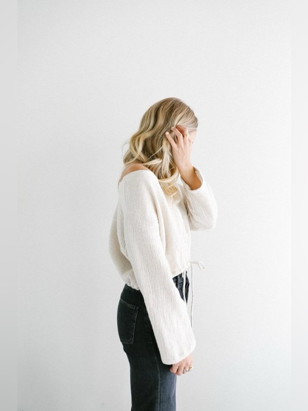 Bahhgoose Linen Cotton Neen Top In Wheat Handmade Size Xs/S Vguc — image 3 of 8